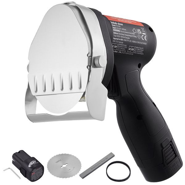 VEVOR Dönnerschneider 80 W Kebabschneider, Kabelloses Elektromesser Gyrosmesser, Elektrisches Schawarma Dönermesser 0-8 mm, TEQKRD80WWDDETO85V2