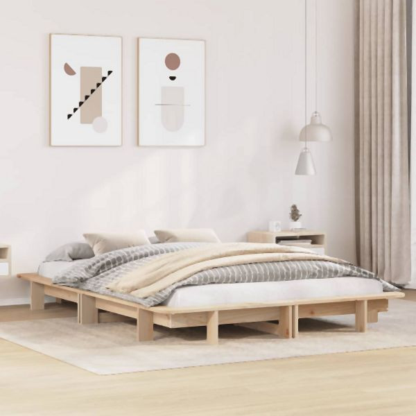 vidaXL Massivholzbett ohne Matratze 120x200 cm Kiefernholz, 850662