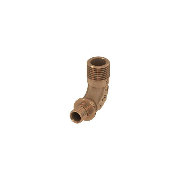 TECE Winkelübergangsnippel TECEflex 25mmxR 3/4, Rotguss 707804, 106368
