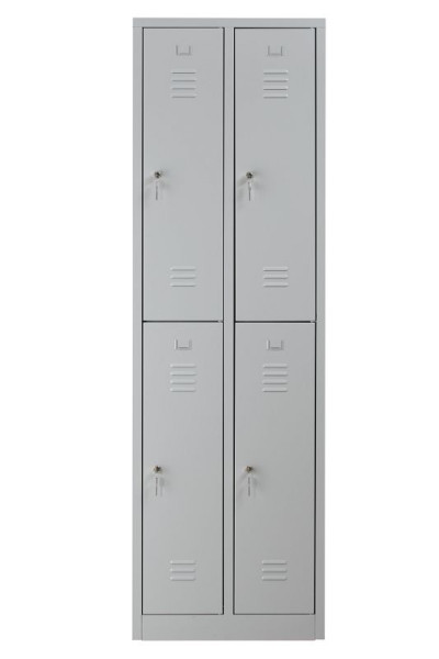 Gürkan Garderobenschrank, 50 x 60 x 195 cm, Lichtgrau, EU Zylinderschloss, WRC.4(2.2).19560, 105927