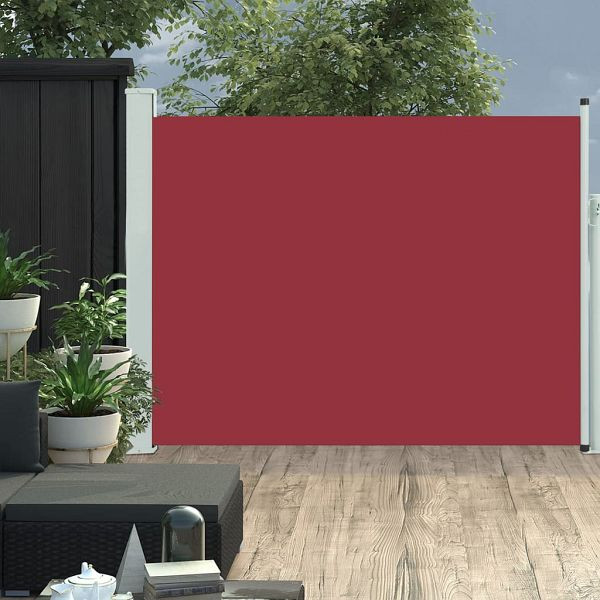 vidaXL Ausziehbare Seitenmarkise 140×500 cm Rot, 48397