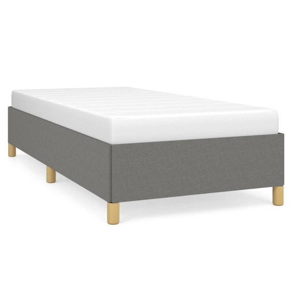 vidaXL Bettgestell Dunkelgrau 90x200 cm Stoff, Polyester, 347134