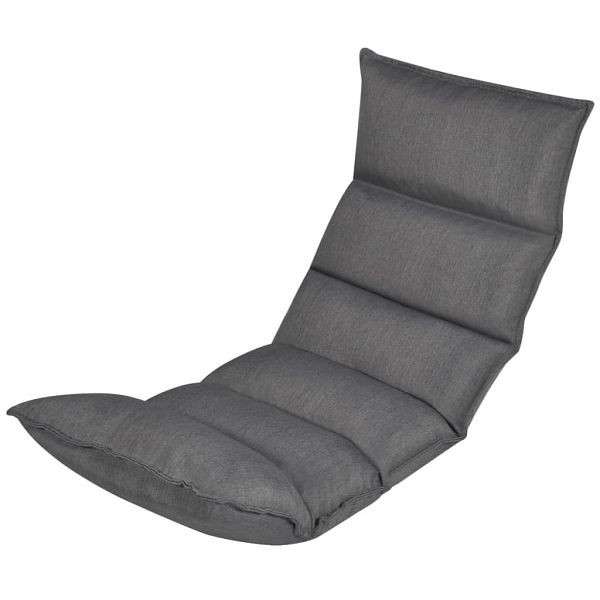 vidaXL Bodensessel Grau Stoff, 130 x 50 x 13 cm, 242397
