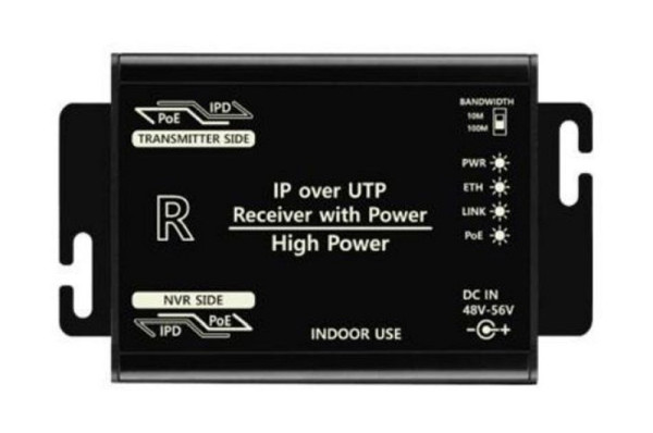 SeeEyes SC-IPU601R 1-Kanal-IP Empfänger, PoE über UTP, High Power (70W),Hohe Reichweite bis 800m, SC-IPU601R + 56V 2A