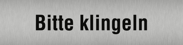 Moedel Piktogramm Bitte klingeln, Edelstahl, selbstklebend, 160x40 mm, 57346