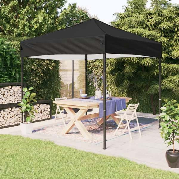 vidaXL Partyzelt Faltbar Schwarz 2x2 m, 93497, 8720286974315