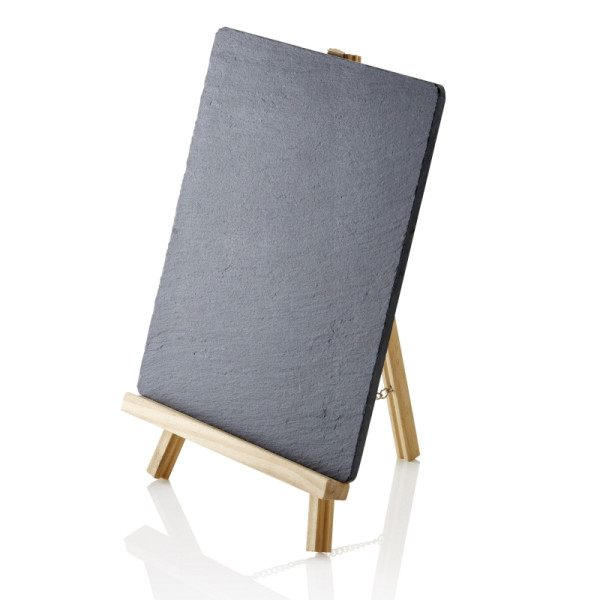 WAS Naturschiefertafel SLATE LINE, 24 x 21 cm, Naturschiefer, Holz, 3329025