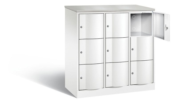 C+P Schließfachschrank Resisto, H1255xB1148xT540mm, Farbe: Verkehrsweiß, 8573-372 S10734