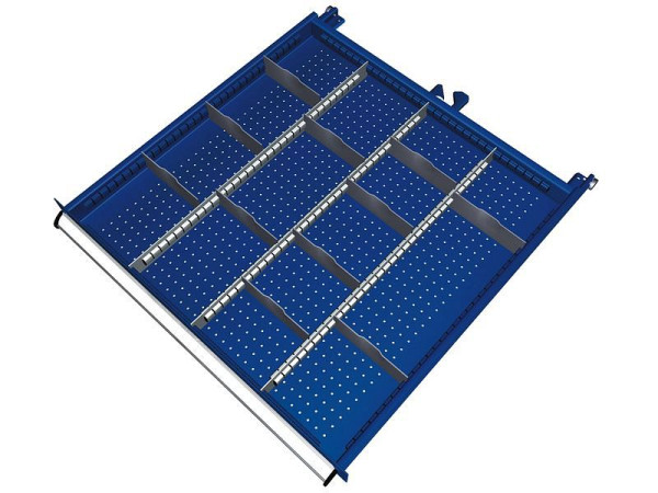 KLW Einteilungsmaterialsatz für Schubladen Fachhöhe 100 & 125 mm in SGB - Schrank, Schrankgröße 725 x 750 mm B x T, B03, SGB-B03-068