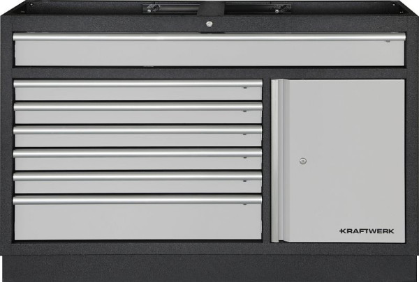 Kraftwerk MOBILIO Schubladenschrank 1360 mm 7 Schubladen 1-Türig, 3964-02-W