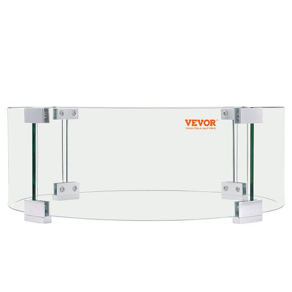 VEVOR Windschutz für Feuerstelle, 435 x 170 mm, 6 mm dick, HKFFZGHBLYX8HNCONV0