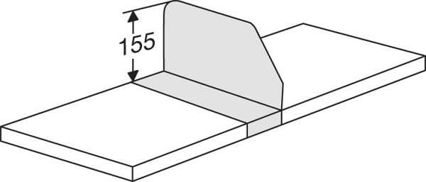 Kerkmann Verschiebbarer Fachteiler, 4T 300 x H 155 mm, lichtgrau, 50871911