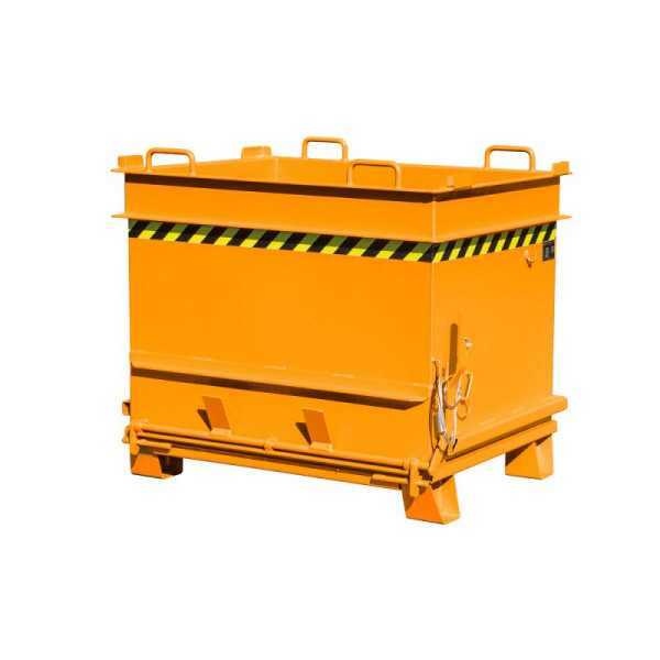 STEIN HGS Baustoffcontainer BC, mit Steinklammer-Entriegelung und Bodenentleerung, RAL 2000 gelborange, Höhe 1160 mm, lackiert, 79395.0005