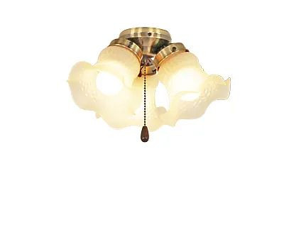 CasaFan Deckenventilator Leuchte 3 Messing poliert 3 Tulpen, 1036