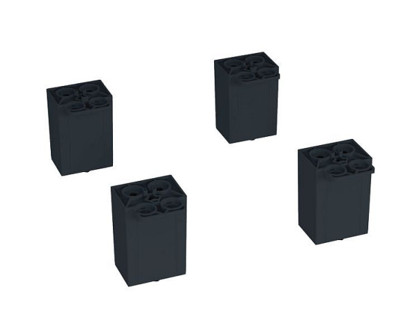 C+P Fuß-Set aus Kunststoff, schwarz, 049015-702, 4066681309487