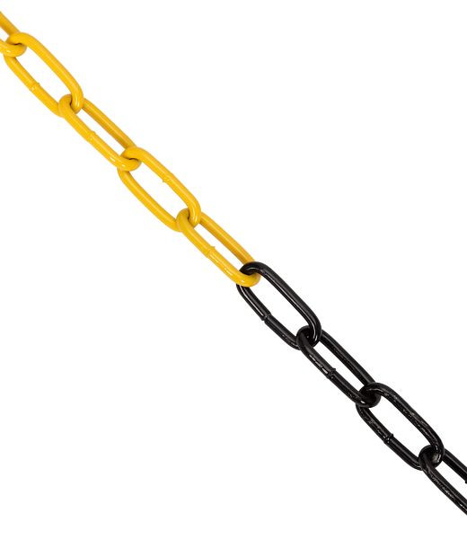 Ri-Traffic Kunststoff-Sperrkette gelb/schwarz, 6 mm, VE: 10 Meter, 11-0000-01-YB