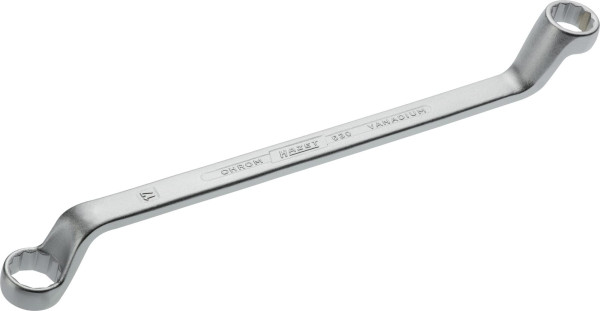 Hazet Doppel-Ringschlüssel, Außen-Doppel-Sechskant Profil, 16 x 17 mm, 630-16X17