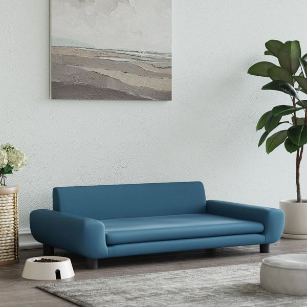 vidaXL Hundebett Blau 100x54x33 cm Samt, Füllung: Schaumstoff, 171981