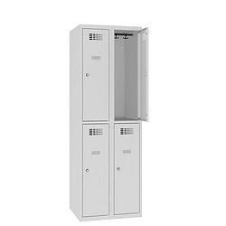 Eurobox Garderobenspind, 2 Abteile 4 Fächer, 300 mm, 0200-030202