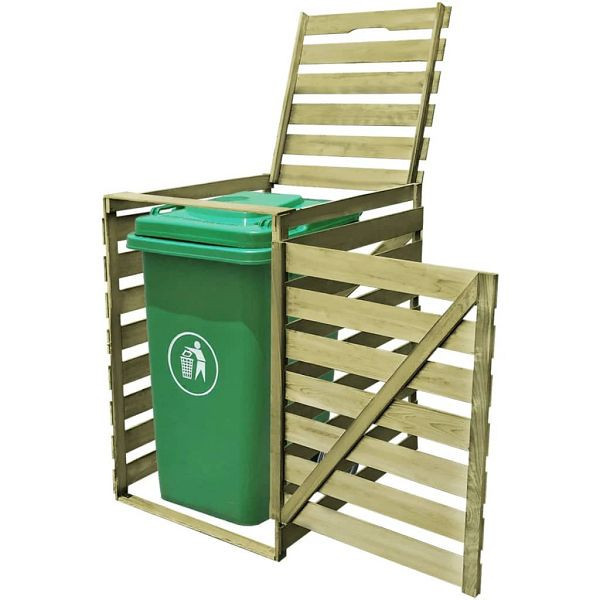 vidaXL Mülltonnenbox für 1 Tonne 240 L Imprägniertes Holz, 42269