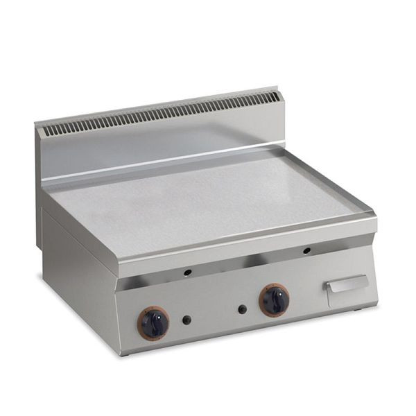 KBS Gas Grillplatte glatt aus Edelstahl Fläche 796x555mm 2 Heizzonen Tischgerät, 10222317