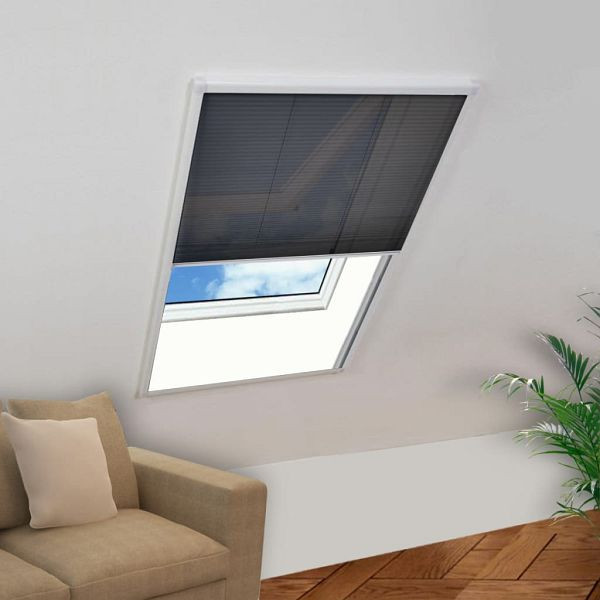 vidaXL Insektenschutz-Plissee für Fenster Aluminium 80 x 120 cm, 142612, 8718475561767