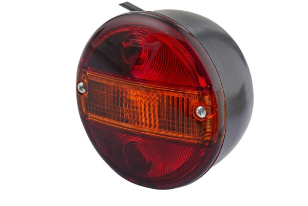 HELLA Heckleuchte, Glühlampe, 24V /geschraubt, Lichtscheibenfarbe: rot/gelb, Stecker: Flachstecker, links/rechts, 2SD 001 685-287