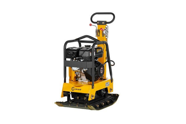 LUMAG Reversierbare Rüttelplatte Benzin inkl. Gummimatte und Fahrwerk, RP 160HPC