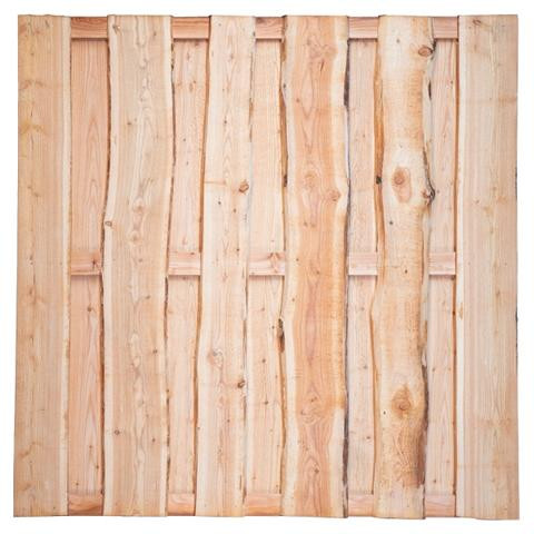 T&J LOLLAND-Serie Lärche, 180 x 180 cm, 3 Riegel, drehbar, Bretter sägerau 20mm mit Baumkante, 29371
