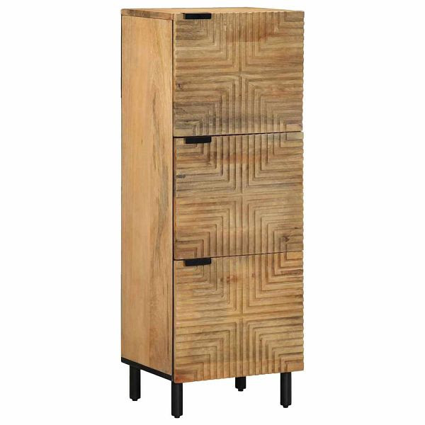 vidaXL Highboard Braun 40x33x110 cm Massivholz Mango, 4017749