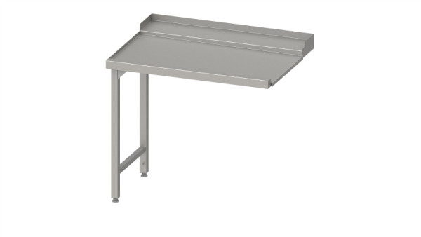 Stalgast Ablauftisch "Pro", Korbführung mit Gefälle, 2 Beine 1800x750x880mm, Anbauseite links, mit Aufkantung, verschweißt, VAL18712LA