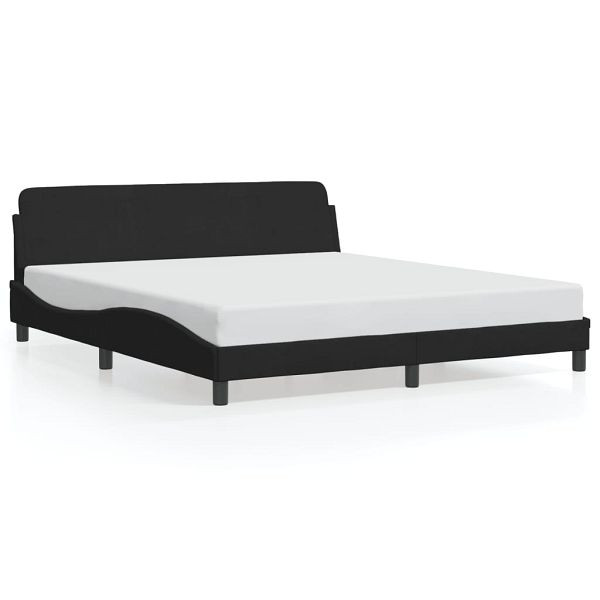 vidaXL Bettgestell mit Kopfteil Schwarz 180x200 cm Samt, 373234