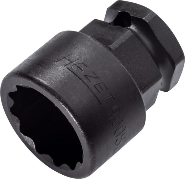 Hazet Schlag-, Maschinenschrauber Steckschlüsseleinsatz, Doppelsechskant, Vierkant hohl 12,5 mm, Außen-Sechskant 24 mm, 22 mm, 900SZ6-22