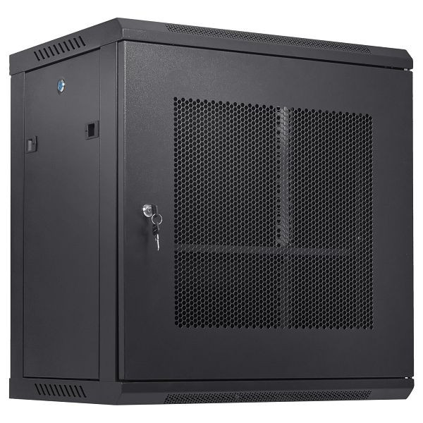 VEVOR 12U Netzwerk-Serverschrank zur Wandmontage, 15,5'' tief, max. 200 lbs. Bodenmontierte Ladekapazität, WLJJWZB12U155GP35V0