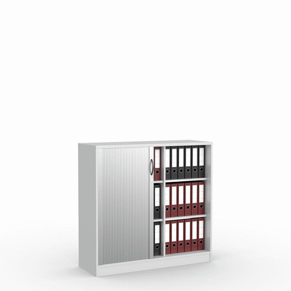 Deskin Rollladenschrank MULTI M, Dekor lichtgrau, B 1200 x H 1145 x T 420 mm, 267197