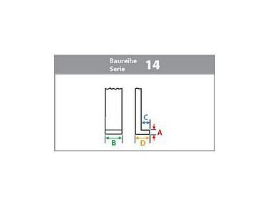 KUKKO 2 Abzughaken (Paar), A: 4 mm, B: 30 mm, C: 5 mm, D: 1-3 mm, 14-3-160-P