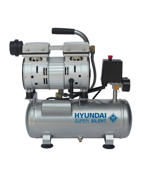 HYUNDAI Silent Kompressor SAC55751, Druckbehältervolumen: 6 l, max. Ansaugleistung: 93 l/min, SAC55751