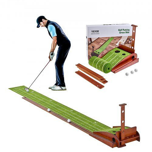 VEVOR Golf Puttingmatte Golfmatte 2 Löcher Putting Green Golf Trainingsmatte, ZFXKZDHQTGDL6NLYKV0