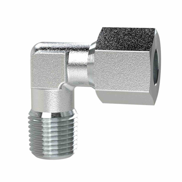 Riegler Winkel-Einschraubverschraubung, NPT 1/8, Rohr-Ø 4, Stahl verzinkt, 159164