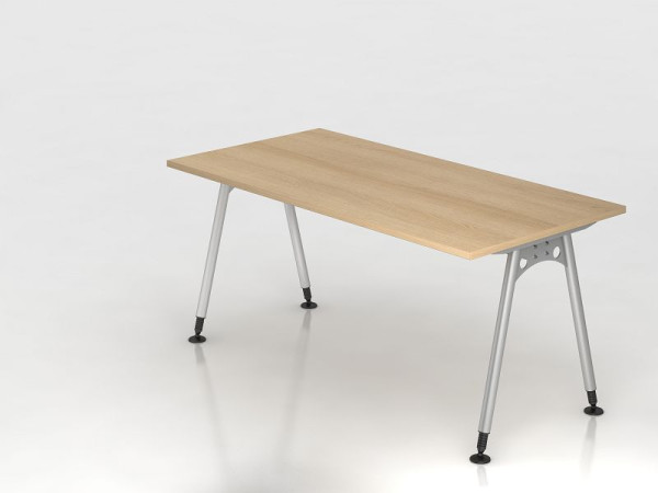 Hammerbacher Schreibtisch A-Fuß 160x80cm, Eiche, Rechteckform, VAS16/E/S
