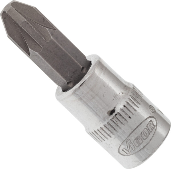 VIGOR Schraubendreher-Einsatz, Vierkant hohl 6,3 mm (1/4 Zoll), Pozidriv Profil PZ, PZ3, V2441N