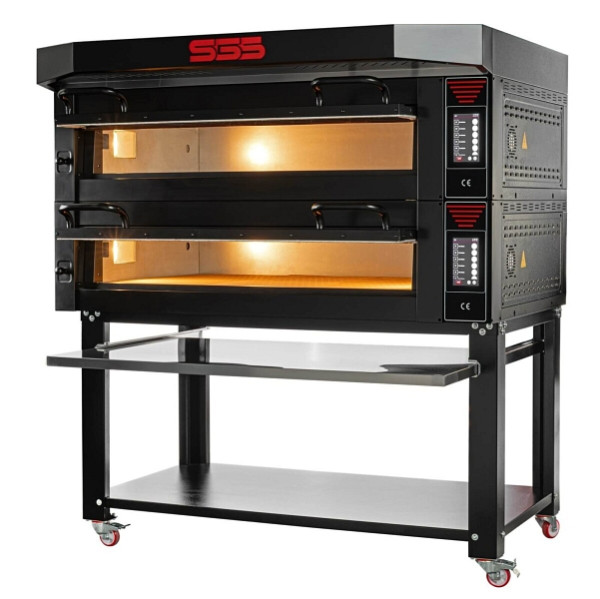 SGS Gastro Bäckerei-& Konditoreiofen - 2 Backkammern mit Vollschammot - Gärschrank und Haube - 24 kW - 400 V, MD12002FS