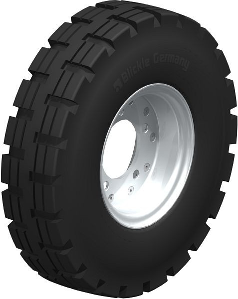 Blickle VLEA 530/5 Rad aus Super-Elastik-Vollgummi, Schwarz, 264135