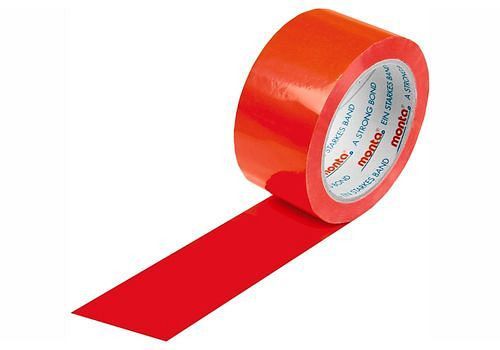 monta PVC-Klebeband 250, rot, 50 mm breit x 66 lfm, Stärke 57µ, VE: 36 Rollen, 299538