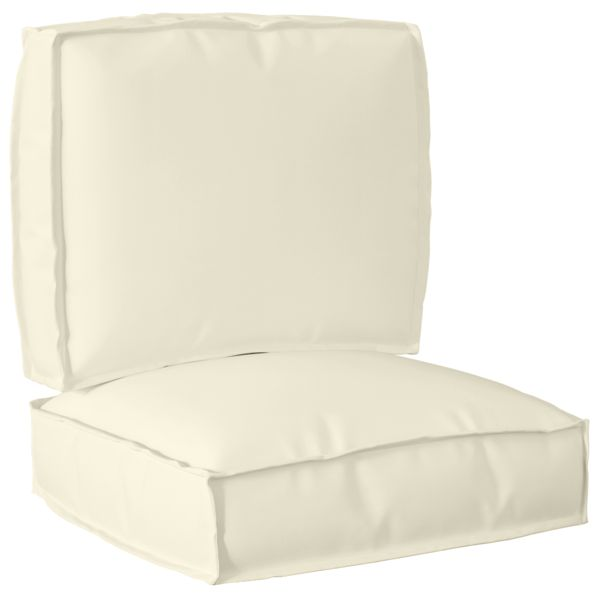 vidaXL Pallet Kissen Set 2 pcs Creme 50 x 50 x 12 cm Oxford-Stoff, 3329041