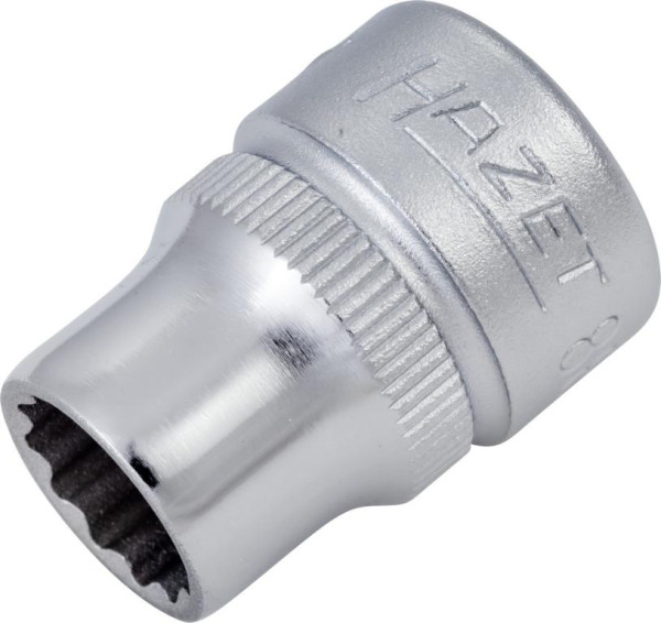 Hazet Steckschlüsseleinsatz, Doppelsechskant, Vierkant hohl 10 mm (3/8 Zoll), 9 mm, Mit Rändelung, 880Z-9