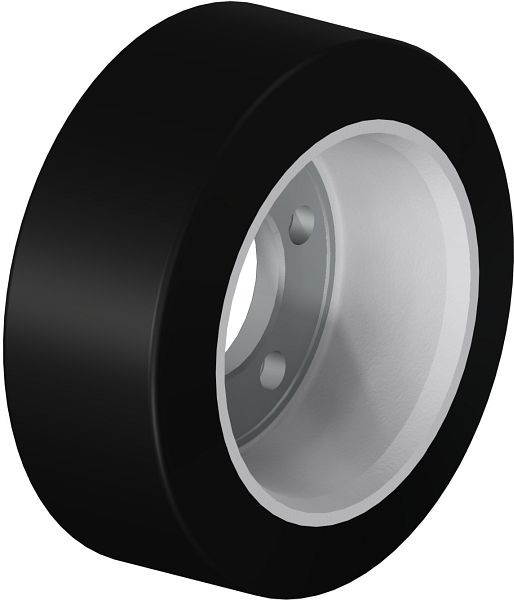 Blickle REV 254x102/80-5 Rad aus Elastik-Vollgummi, Schwarz, 737793