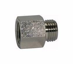 Riegler Verlängerungsstücke, kurz, zylindrisch - Messing vernickelt, 111503