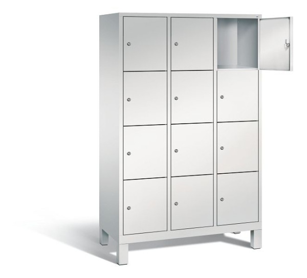 C+P Schließfachschrank Evolo, H1850xB1200xT500mm, Farbe: Lichtgrau, 48010-324 S10001