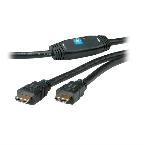ROLINE HDMI High Speed Kabel, mit Repeater, 30 m, 14.01.3465